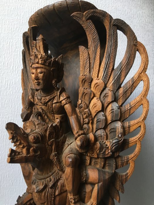 Intaglio (1) - Legno - Garuda, Vishnu - Bali, Indonesia - metà del XX secolo
