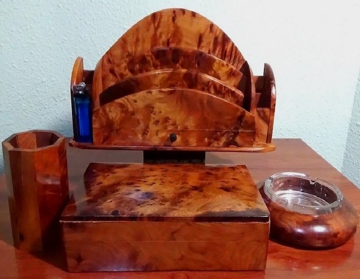 Mahogany Wood Desk Set 4 Catawiki