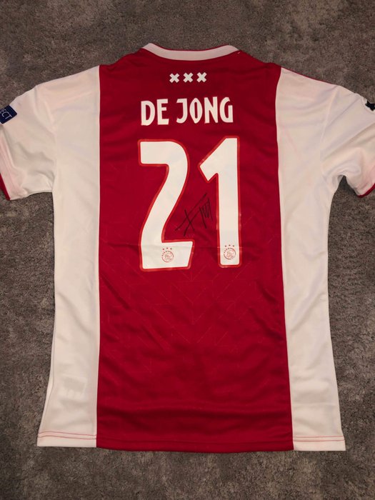 Signed Frenkie De Jong Ajax 18 19 Home Shirt Proof Catawiki