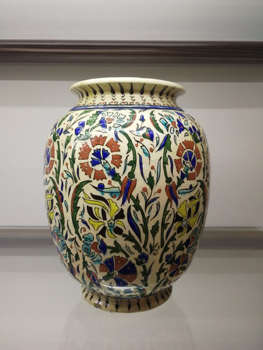 Osmanischer Kutahya-Keramikvase - Keramik - NO RESERVE - Türkei - Anfang des 20. Jahrhunderts