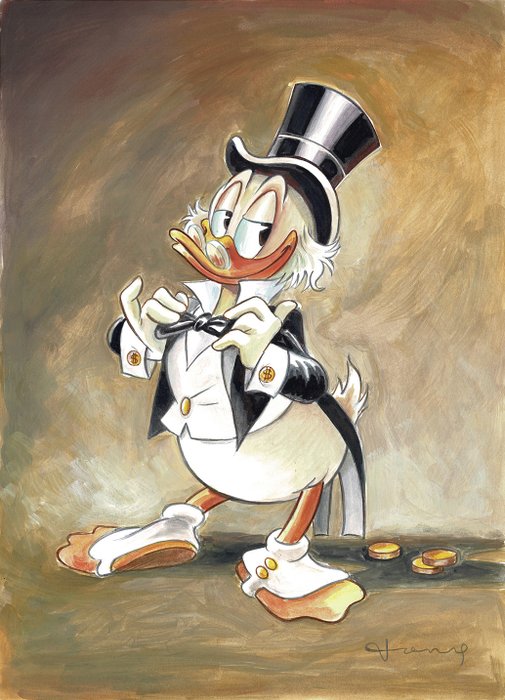Uncle Scrooge - Tribute to Carl Barks - Original Painting - Tony Fernandez  - EO