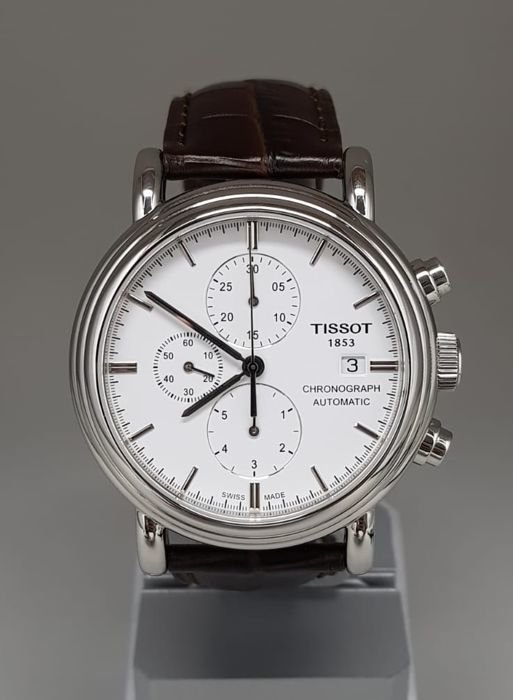 Tissot - T-Classic Carson Chronograph Automatic Silver Dial Men's Watch - T068.427.16.011.00 - Heren - 2011-heden