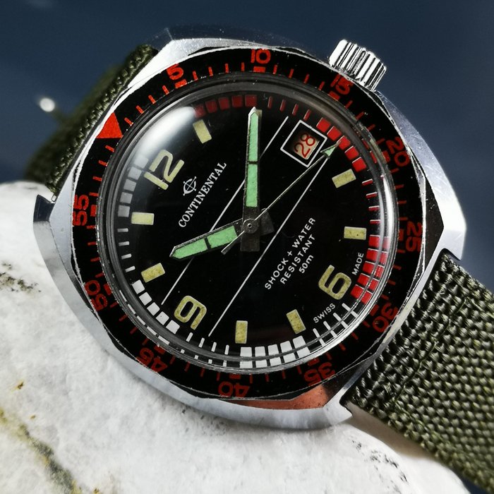 CONTINENTAL - Men's Vintage Diver Watch - W5/T1579A - Men - 1970-1979 ...