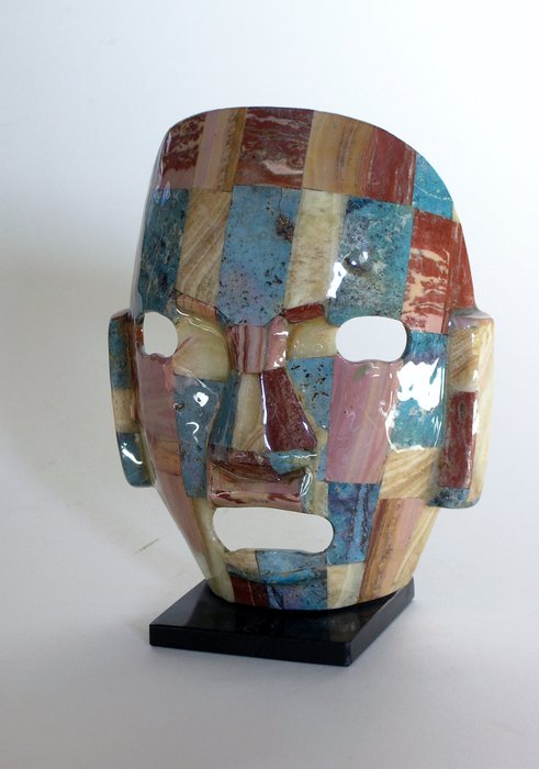 Maschera (1) - marmo di pietra - Messico 