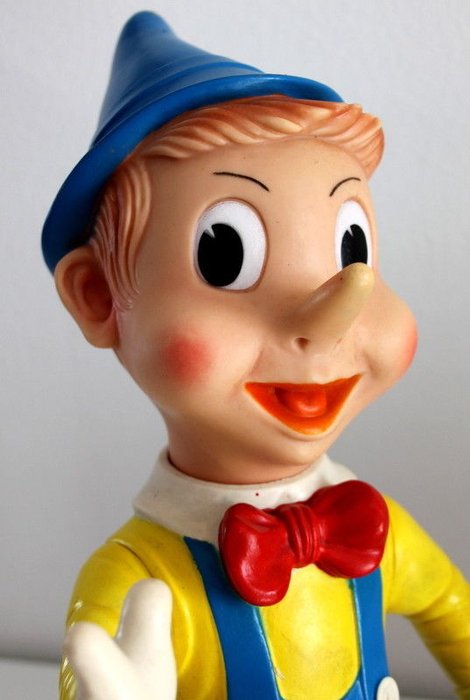 Ledraplastic - Vintage - Pinocchio báb készült gumiból - 1960-1969 - Olaszország