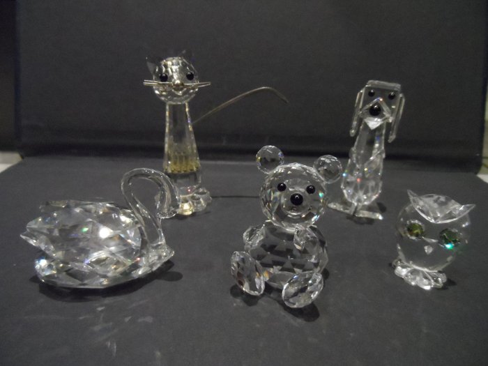 Swarovski - crystals animals 5 pieces (5) - Crystal - Catawiki