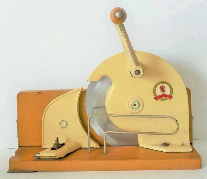 R.O.B. Machines Belgie - Máquina cortadora de pan de R.O.B. Bélgica 1950 (1) - Hierro (fundido/forjado)