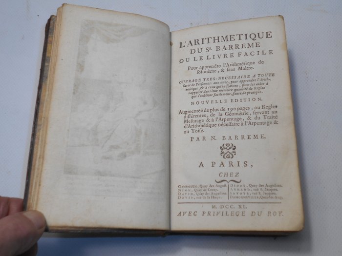 L Arithmetique Du Sr Barreme Ou Le Livre Facile 1740 Catawiki