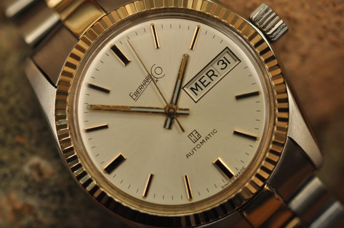 Eberhard & Co. - HF Oyster Case Automatic Gold (18k) - Steel - 男士 - 1980-1989