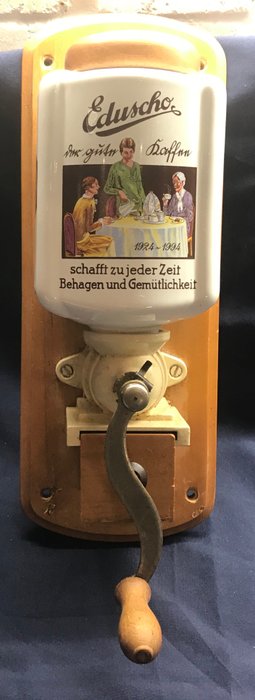 Germană de cafea Eduscho măcinat pe perete - Ceramică, Lemn