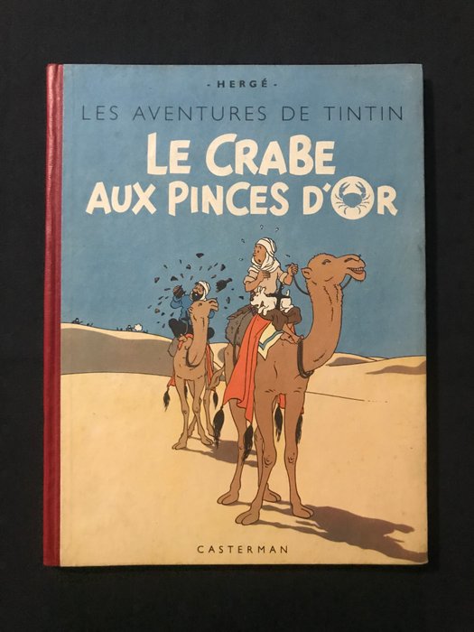 Tintin T9 - Le Crabe aux Pinces d'Or (B1) - cartonnage souple - Indbundet - Genoptryk - (1947)