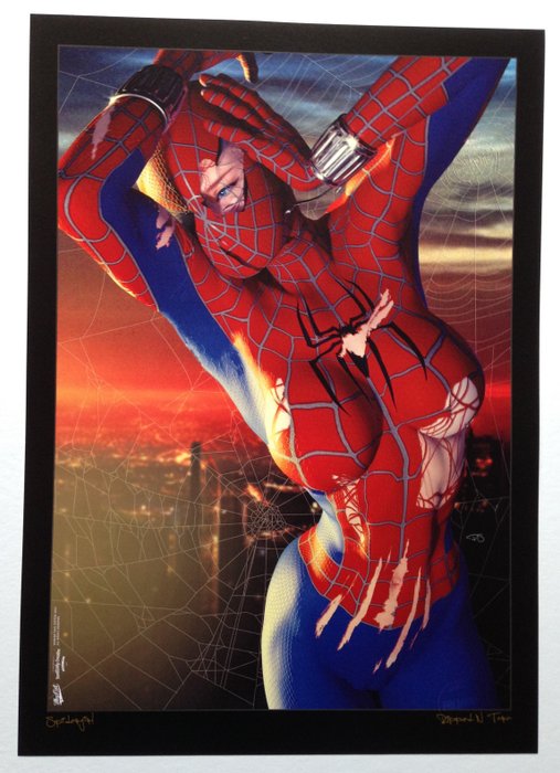 Paul Sutton -  " Sexy Spider Girl " - Loose page - First edition - (2016)
