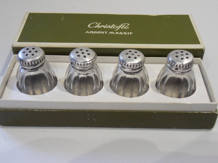 Zoutstrooier - Set van 4 - .950 zilver - christofle - Frankrijk - 1950-1999
