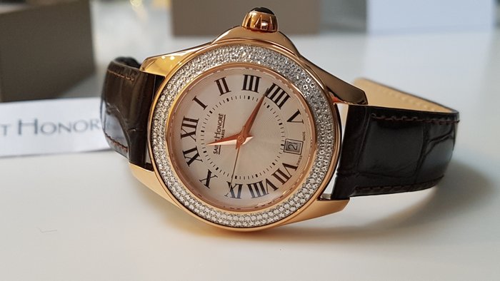Saint Honoré - SAINT HONORE Diamond gold plated lady luxury watch - Kvinnor - 2018