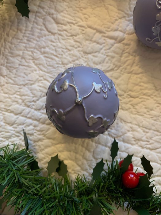 Decorazioni Natalizie Wedgwood.Jasperware Wedgwood Palle Di Natale Collezione Di 6 Catawiki