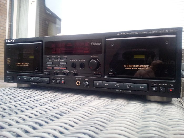 Sony - TC-WR770 Dubbeldeck Quick Reverse - Cassette deck