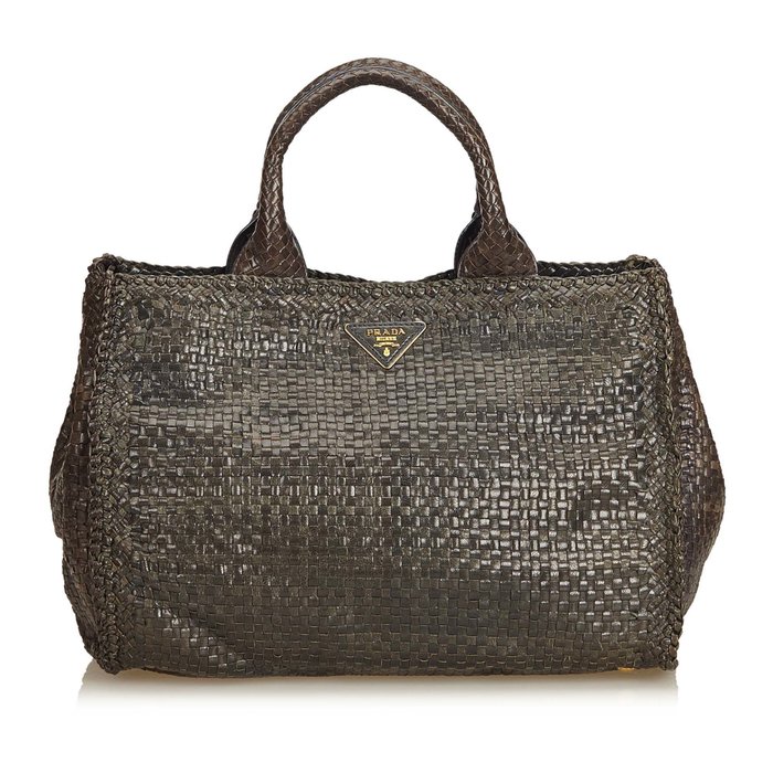 Prada - Madras Leather Handbag - Catawiki