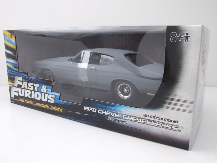 1:18 Fast and Furious 70 Chevy Chevelle SS Gray Primer by Johnny Lightning
