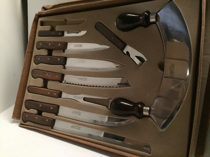 Isoflex - knives and utensils - Incomplete collection of 9 - Steel (stainless)