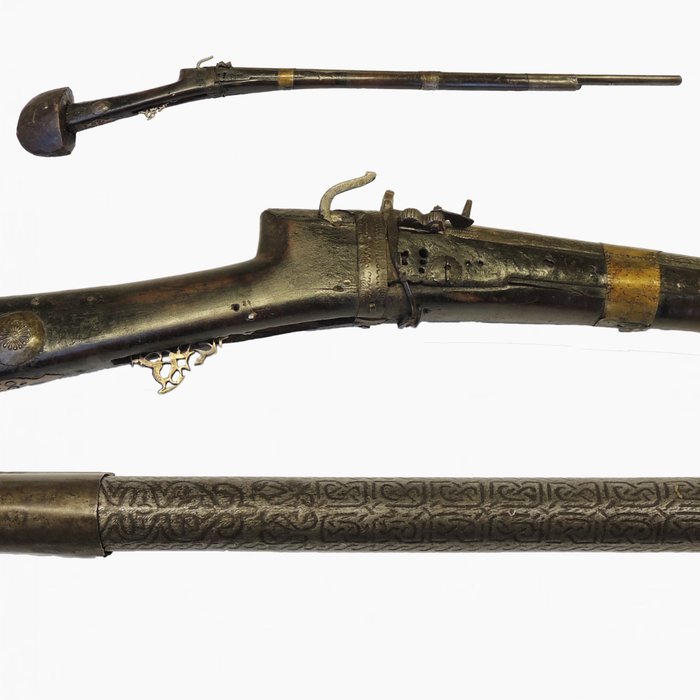 古董阿拉伯HORSEMAN的MATCHLOCK MUSKET - Single Shot - 火繩槍