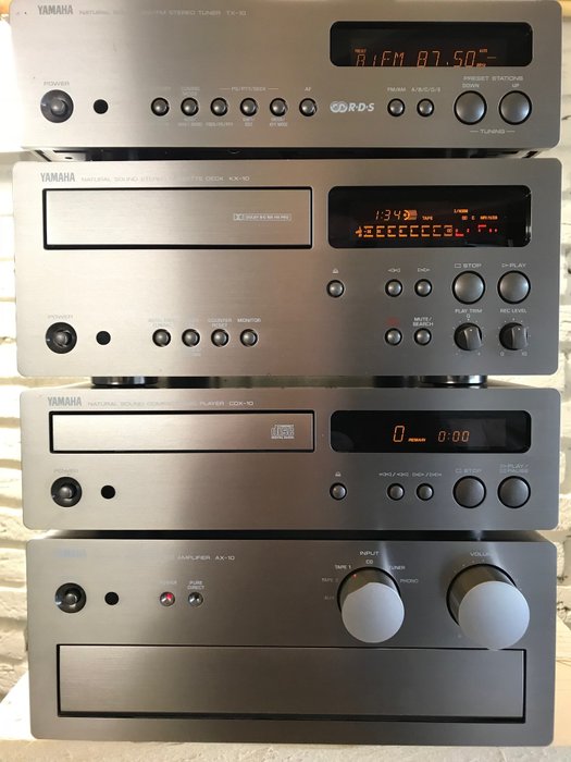 Heavy YAMAHA HiFi SET AX-10 Amplifier - TX-10 Tuner - CDX-10 CD player - KX-10 3-head Tape deck