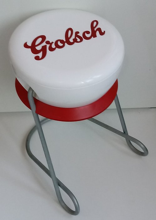 Grolsch stool or side table shaped like a flip-top - second half 20th century