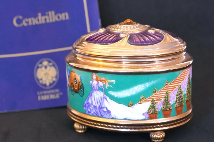 The House of Fabergé & TFM -  24k gold plated porcelain music box  "Cinderella"