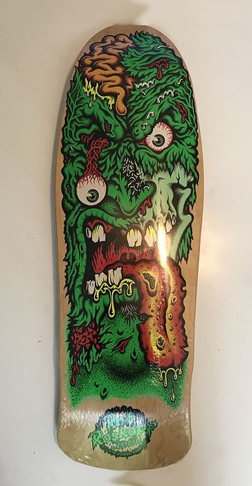 Skateboard deck (new old stock) - Rob Roskopp Face 2 "Fucking 30 years Santacruz Series" limited Natural Colour Reissue, 2004 reissue of the original from 1986