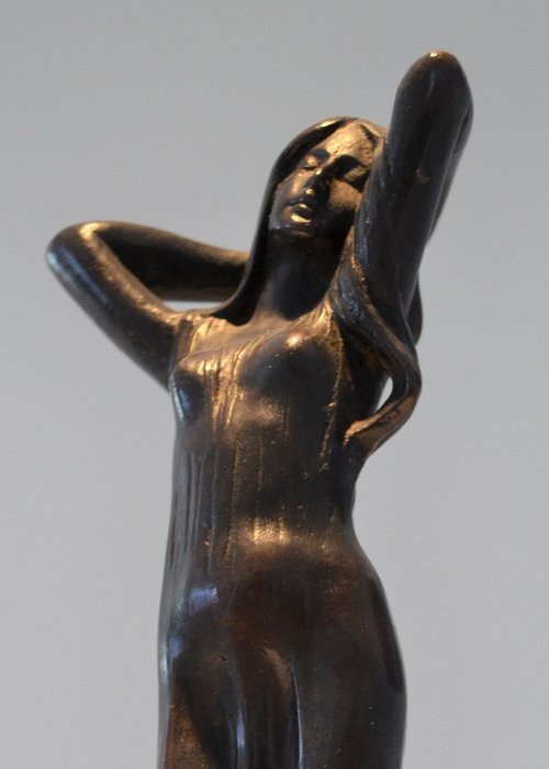 Cadet-Julien Causse (French 1869-1914) - Art Nouveau bronze sculpture Maiden