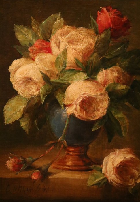 Cornelis Le Mair (1944)  - Stilleven met bloemen 