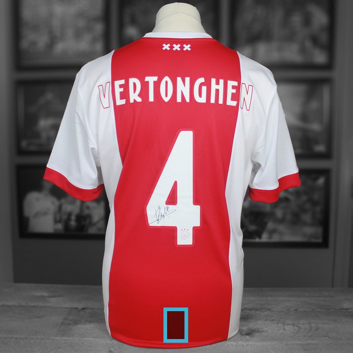 Jan Vertonghen gesigneerd Ajax shirt - in deluxe verpakking + officieel echtheidscertificaat met fotobewijs
