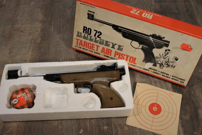 Air pistol type RO 72 Bullseye, in good condition, original box, Italy - 1970s