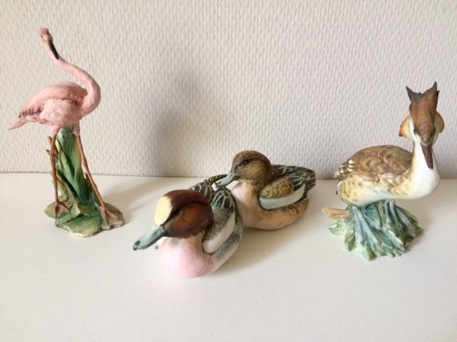 Tay (Giuseppe Tagliariol) porcelain Italian vintage - 3 birds