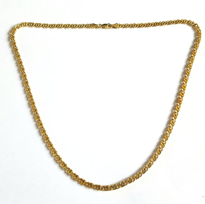14 karaats gouden ketting, 25 cm, gewicht 9 gram.