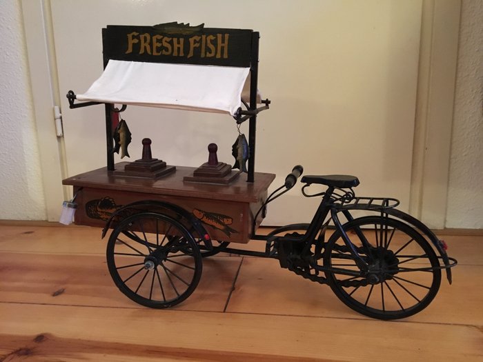 Decorative handmade freight bicycle fish cart (Fresh Fish)