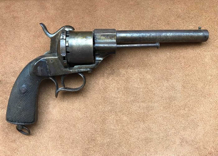 Big Spanish Lefaucheux type M.1854 pinfire revolver PABLO JUARISTI - ca. 1860
