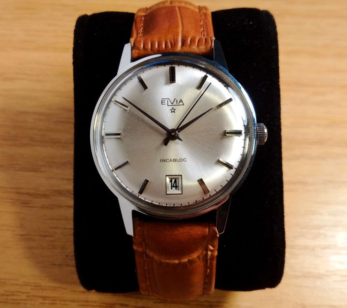 Elvia - Vintage French Incabloc cal. ETA 2408 wrist watch - Férfi - 1960-1969