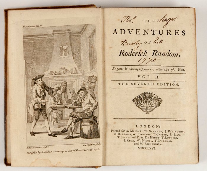 Tobias George Smollett - The adventures of Roderick Random - Catawiki