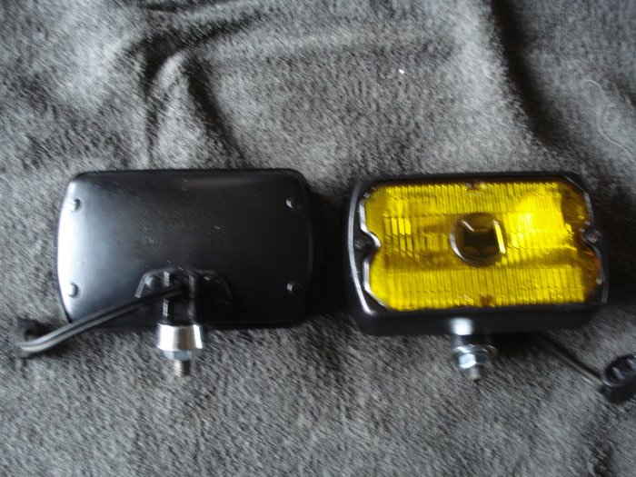 Two fog lights by the brand SEV MARCHAL type 750 and 759 with a width of 155 mm