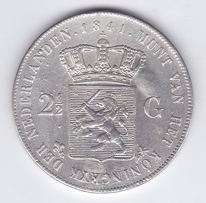 Nederland - 2½ gulden 1841 Willem II - zilver