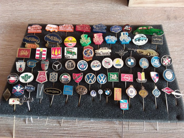 71 car pins including forgotten car brands