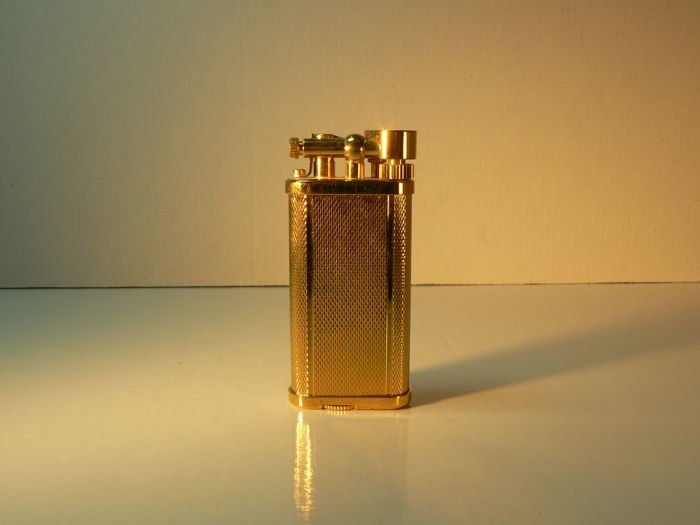 DUNHILL lighter, unique model, gold-plated