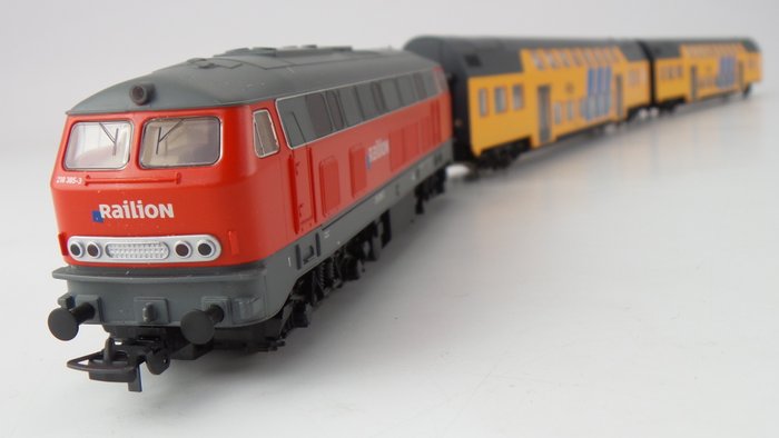 Piko H0 - 95923 - Set tren - Startset met BR 218 en twee dubbeldekker rijtuigen - NS, Railion