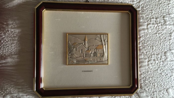 Bas-relief signed by Paolo Rossini. Italy, 1990s
