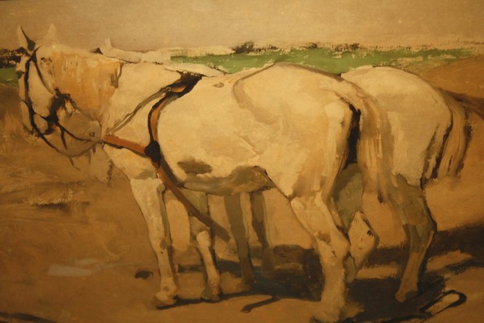George Hendrik Breitner (1857-1923) - Wachtend paarden