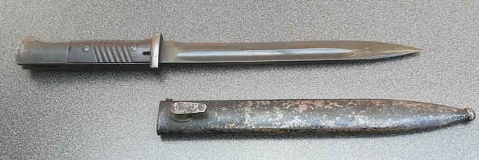 Wehrmacht bayonet /sidearm K98 with sheath for K98 spring hook, Weyersberg Kirschbaum & Co Stahl- und Eisenwarenfabrik GmbH Solingen-Foche, 1942