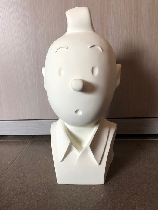 Hergé - Statuette Moulinsart 46966 - Buste Tintin monochrome blanc - (2010)