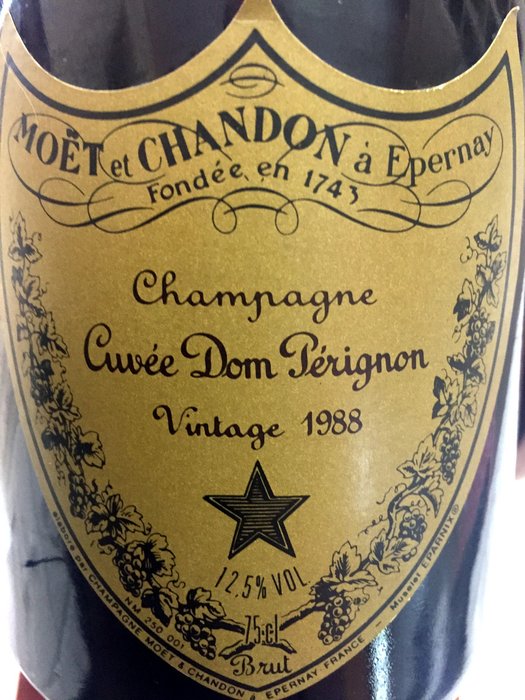 1988 Dom Perignon Vintage Brut Champagne Champagne - 1 Bottle