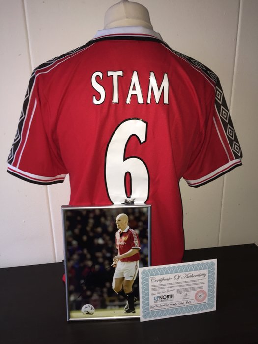 lichten Productie sectie Jaap Stam / Manchester United - Hand Signed Photo & - Catawiki