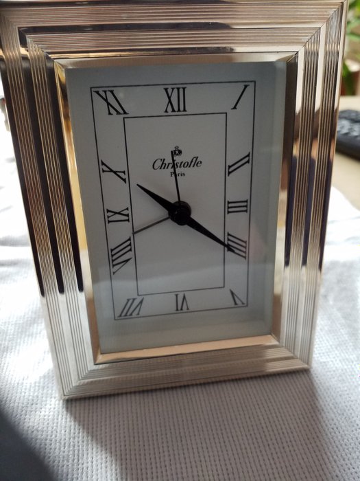 Christofle silver plated office clock